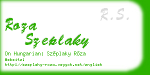 roza szeplaky business card
