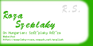 roza szeplaky business card